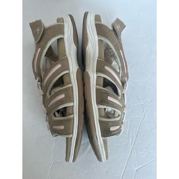 Ryka Grotto Hiking Fisherman Tan & Pink Square Toe Strappy Water Sandals Sz 11W - Picture 5 of 11